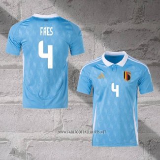 Belgium Player Faes Away Shirt 2024