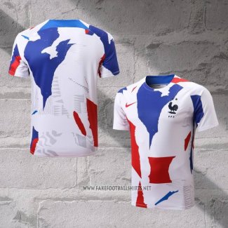 France Training Shirt 2022-2023 White Red Blue