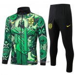 Jacket Tracksuit Brazil Jesus Kid 2024-2025 Green