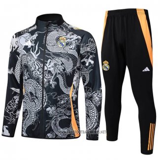 Jacket Tracksuit Real Madrid Dragon 2024-2025 Black