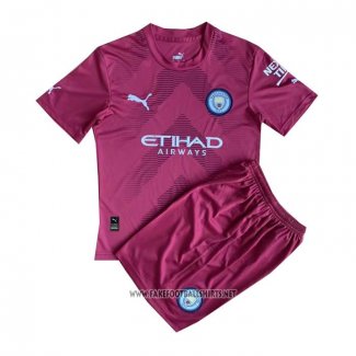 Manchester City Goalkeeper Shirt Kid 2022-2023 Red