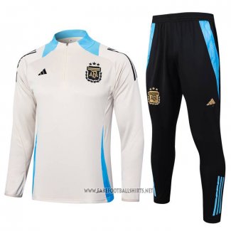 Sweatshirt Tracksuit Argentina Kid 2024-2025 Yellow