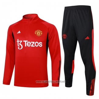 Sweatshirt Tracksuit Manchester United Kid 2023-2024 Red