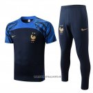 Tracksuit France Short Sleeve 2022-2023 Blue