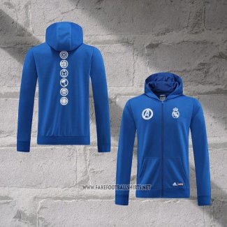 Chaqueta con Capucha del Real Madrid 2022-2023 Blue