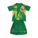 Italy Goalkeeper Shirt Kid 2024-2025 Green
