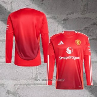 Manchester United Home Shirt Long Sleeve 2024-2025