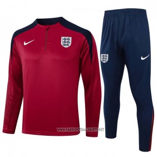 Sweatshirt Tracksuit England 2024-2025 Red