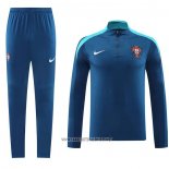 Sweatshirt Tracksuit Portugal 2024-2025 Blue