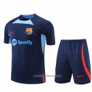 Tracksuit Barcelona Short Sleeve 2022-2023 Blue - Shorts