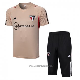 Tracksuit Sao Paulo Short Sleeve 2023-2024 Yellow - Shorts