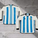 Argentina Home 3 Star Shirt Long Sleeve 2022