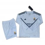 Real Madrid Home Shirt Kid Long Sleeve 2024-2025