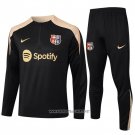 Sweatshirt Tracksuit Barcelona Kid 2024-2025 Black Gold