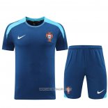 Tracksuit Portugal Short Sleeve 2024-2025 Blue - Shorts