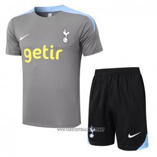 Tracksuit Tottenham Hotspur Short Sleeve 2024-2025 Grey - Shorts