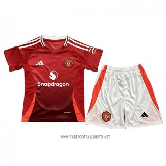 Manchester United Home Shirt Kid 2024-2025