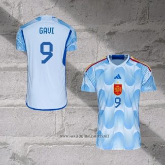 Spain Player Gavi Away Shirt 2022