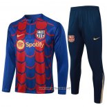 Sweatshirt Tracksuit Barcelona Kid 2024-2025 Blue and Red