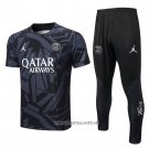 Tracksuit Paris Saint-Germain Short Sleeve 2022-2023 Grey