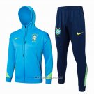 Hooded Tracksuit Brazil 2024-2025 Blue