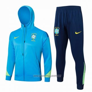 Hooded Tracksuit Brazil 2024-2025 Blue