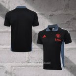 Manchester United Shirt Polo 2024-2025 Black