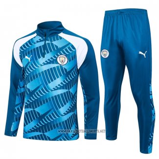 Sweatshirt Tracksuit Manchester City Kid 2023-2024 Blue