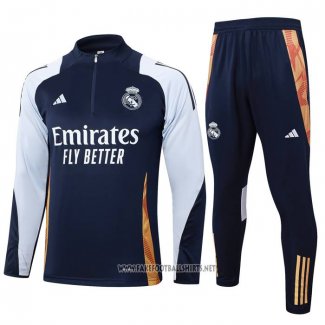 Sweatshirt Tracksuit Real Madrid Kid 2024-2025 Blue