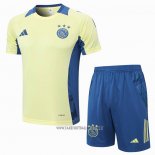 Tracksuit Ajax Short Sleeve 2024-2025 Yellow - Shorts