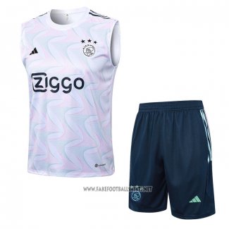 Tracksuit Ajax Without Sleeves 2023-2024 White