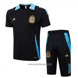 Tracksuit Argentina Short Sleeve 2024-2025 Black - Shorts