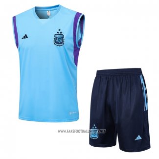 Tracksuit Argentina Without Sleeves 2023-2024 Blue