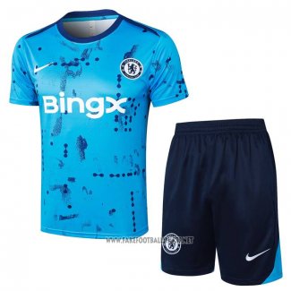 Tracksuit Chelsea Short Sleeve 2024-2025 Blue - Shorts