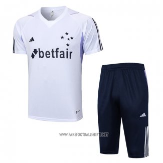 Tracksuit Cruzeiro Short Sleeve 2023-2024 White - Shorts