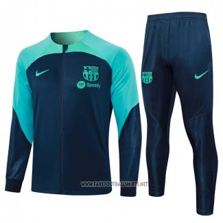 Jacket Tracksuit Barcelona Kid 2023-2024 Blue