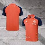 Manchester United Shirt Polo 2024-2025 Orange