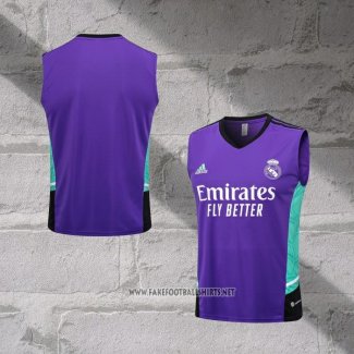 Real Madrid Training Shirt Without Sleeves 2023-2024 Purpura