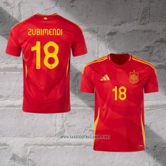 Spain Player Zubimendi Home Shirt 2024