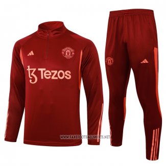 Sweatshirt Tracksuit Manchester United 2023-2024 Red