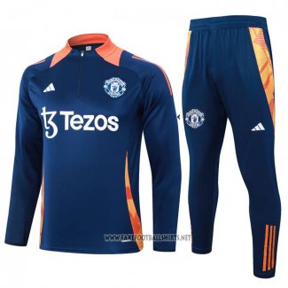 Sweatshirt Tracksuit Manchester United 2024-2025 Blue