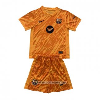 Barcelona Goalkeeper Shirt Kid 2024-2025 Orange