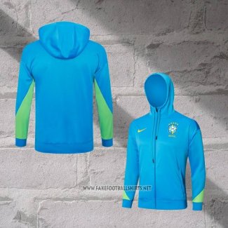 Chaqueta con Capucha del Brazil 2024-2025 Blue