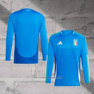 Italy Home Shirt Long Sleeve 2024-2025