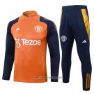 Sweatshirt Tracksuit Manchester United Kid 2024-2025 Orange