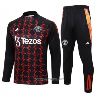 Sweatshirt Tracksuit Manchester United Kid 2024-2025 Red