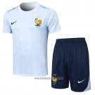 Tracksuit France Short Sleeve 2024-2025 Light Blue - Shorts