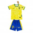 Brazil Jesus Shirt Kid 2024-2025 Yellow