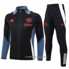 Jacket Tracksuit Manchester United Kid 2024-2025 Black and Grey