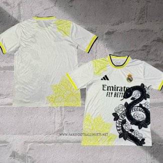 Real Madrid Special Shirt 2024-2025 White Yellow Thailand